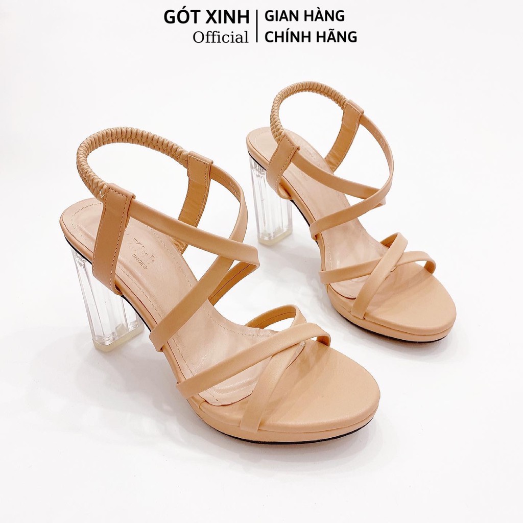 [Mã WABRWS giảm 15% đơn 150K] Sandal Cao Gót Gót Xinh GX292 5cm Da Mềm Đế Trụ Vuông